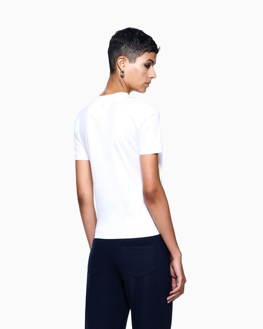 Giorgio Armani White Crew Neck T-Shirt