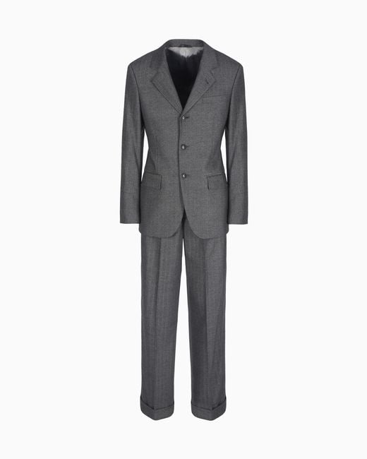 Giorgio Armani Gray Royal Line Single-Breasted Suit for men