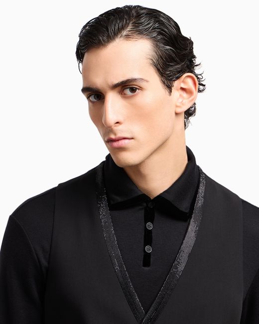 Giorgio Armani Black Giorgio's Single-Breasted Waistcoat for men