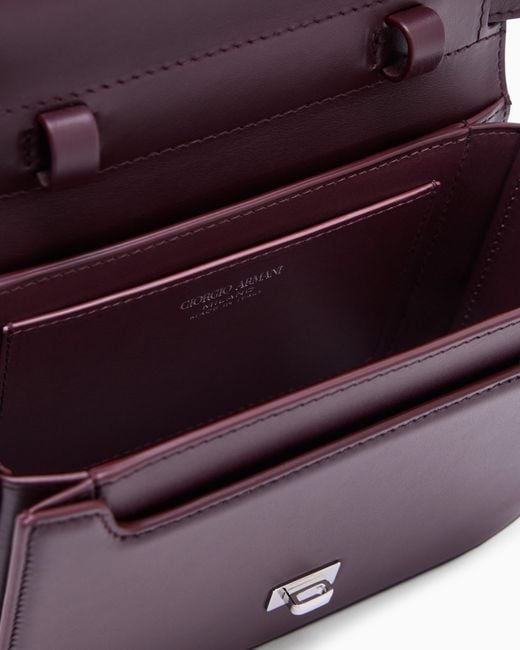 Giorgio Armani Purple Small Leather Shoulder Bag