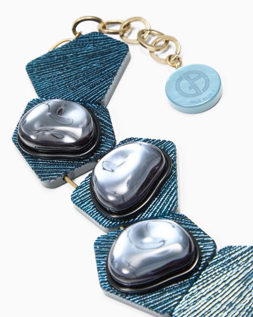 Giorgio Armani Blue Bracelet With Resin Elements