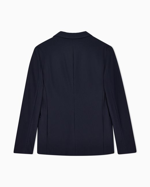 Giorgio Armani Blue Single-Breasted Jacket for men