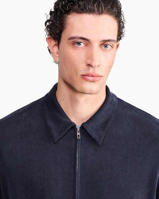 Giorgio Armani Blue Blouson Jacket Regular Fit for men
