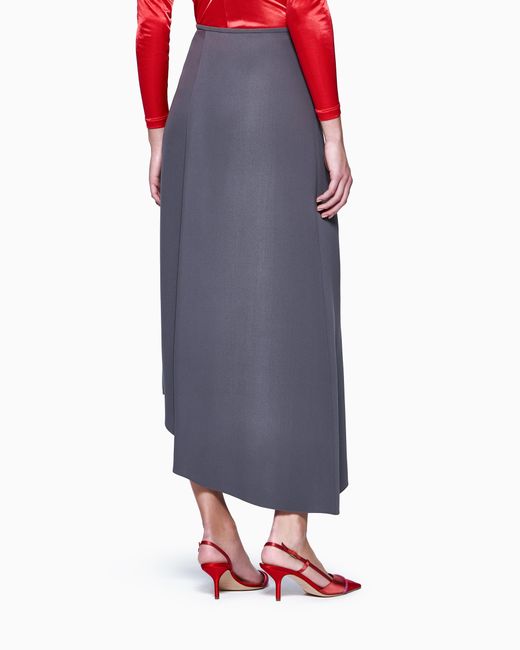 Giorgio Armani Blue Asymmetrical Midi Skirt