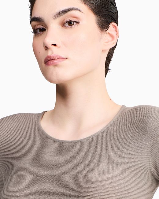 Giorgio Armani Blue Crew Neck Jumper