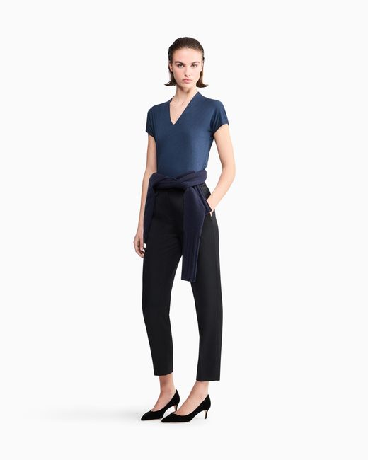 Giorgio Armani Blue Short Sleeve Top