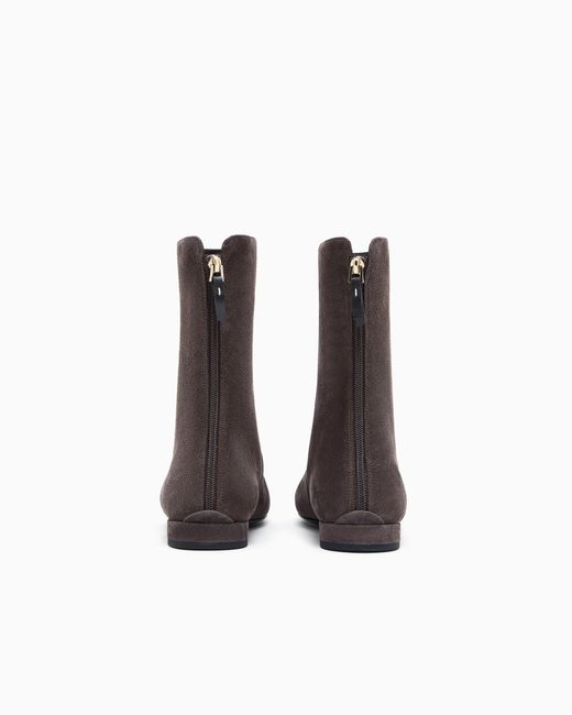 Giorgio Armani Brown Suede Ankle Boots