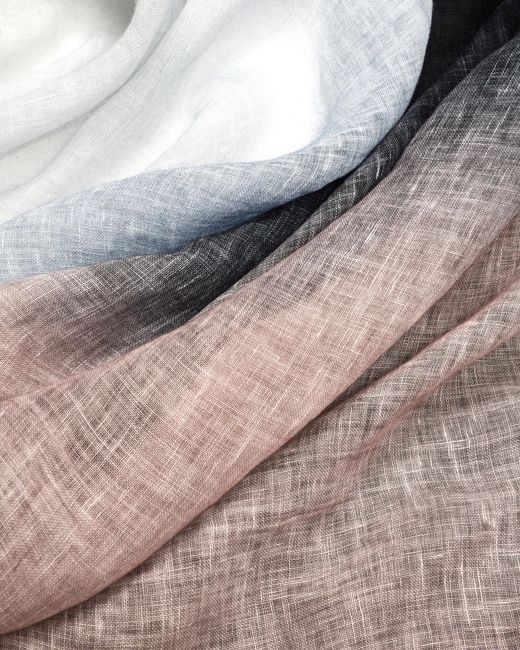 Giorgio Armani Blue Linen Stole With A Gradient Print for men