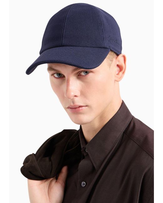 Giorgio Armani Blue Technical-fabric Baseball Cap for men