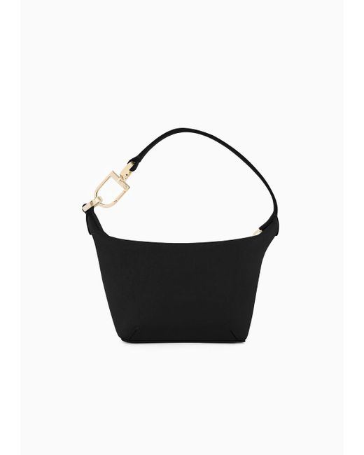 Giorgio Armani Black Mini La Prima Soft Nappa-leather Handbag