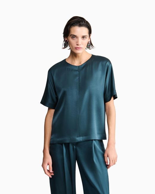 Giorgio Armani Blue Short-Sleeved Shirt