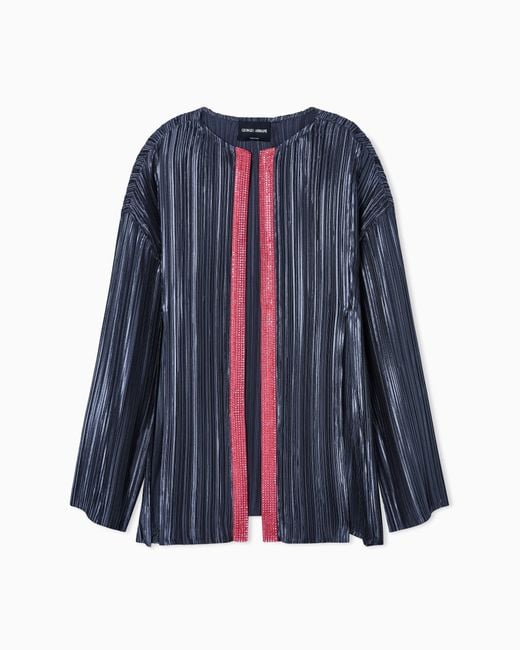 Giorgio Armani Blue Single-Breasted Jacket