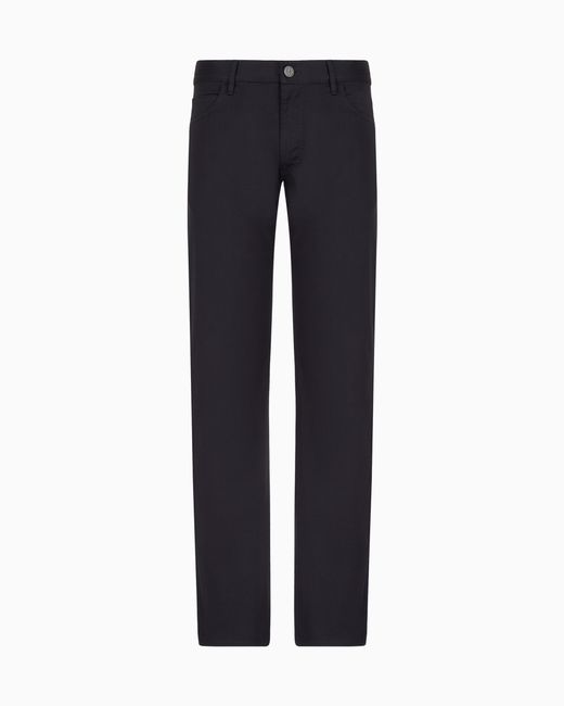 Pantalone 5 Tasche Regular Fit di Giorgio Armani in Blue da Uomo