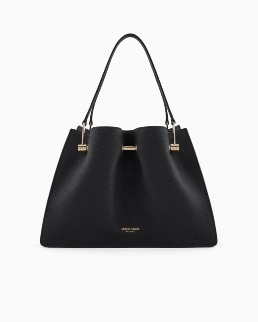 Shopping Bag Piccola di Giorgio Armani in Black