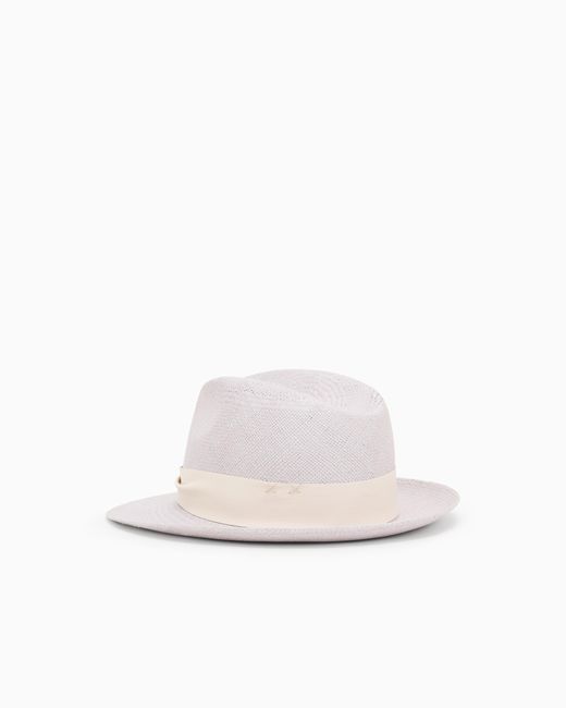 Giorgio Armani White Wide Brim Hat