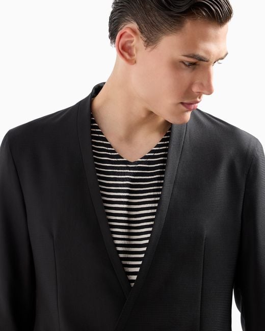 Abito Linea Upton Doppiopetto di Giorgio Armani in Black da Uomo