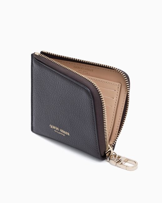 Giorgio Armani White Small Wrap-Around Zip Wallet