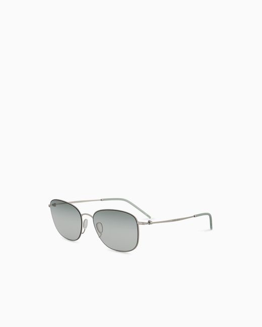Giorgio Armani White Pillow Sunglasses for men
