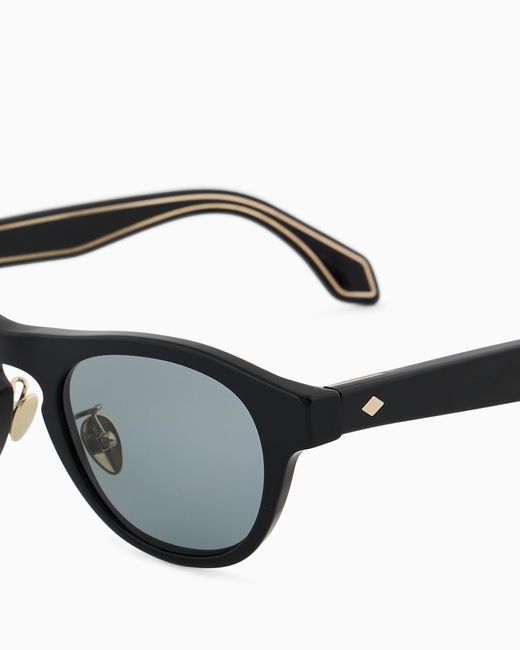 Gafas De Sol De Forma Ovalada Para Hombre Giorgio Armani de hombre de color Black