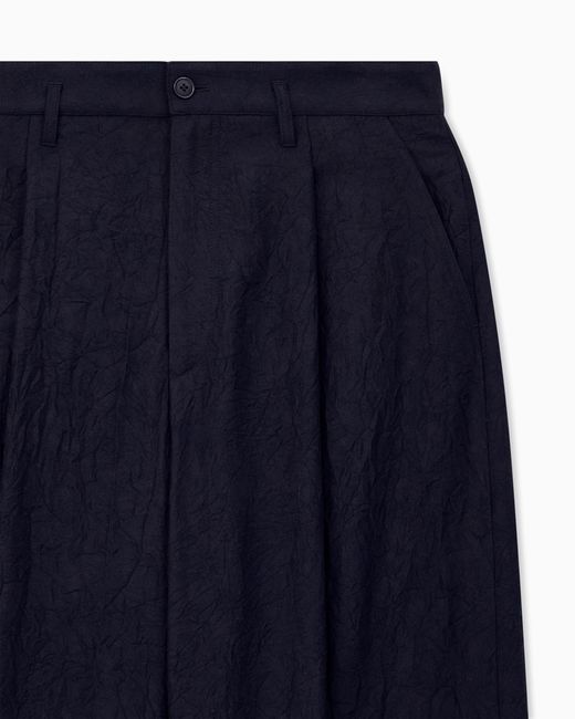 Giorgio Armani Blue Oversized Trousers for men