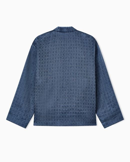 Giorgio Armani Blue Shirt Jacket