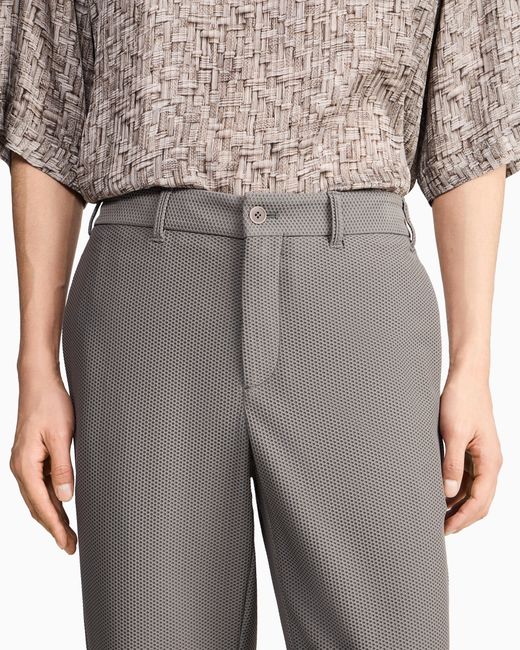 Giorgio Armani Gray Flat Front Trousers for men