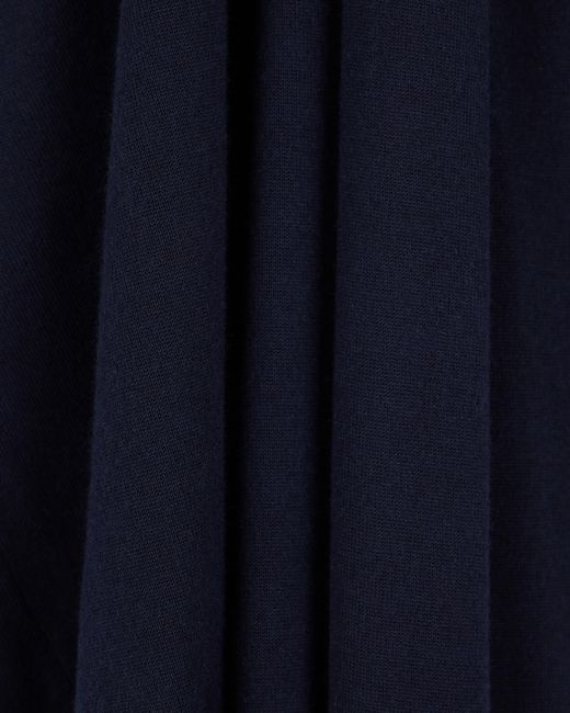 Giorgio Armani Blue Sweater Regular Fit Plain Knit Cashmere for men