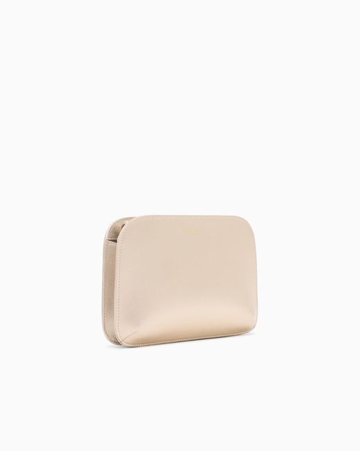 Giorgio Armani Natural Lamé-Satin La Prima Clutch Bag