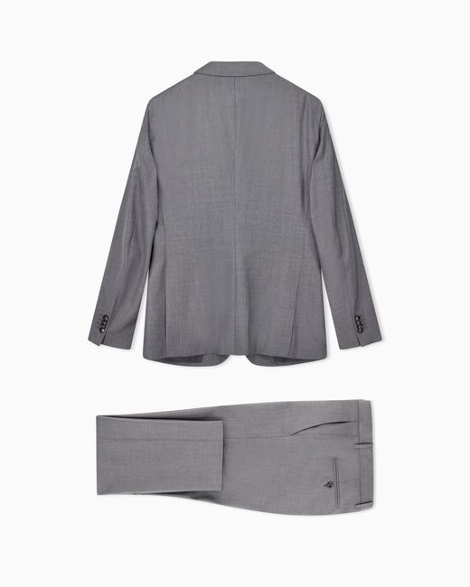 Giorgio Armani Gray Single-Breasted Soho Line Suit for men
