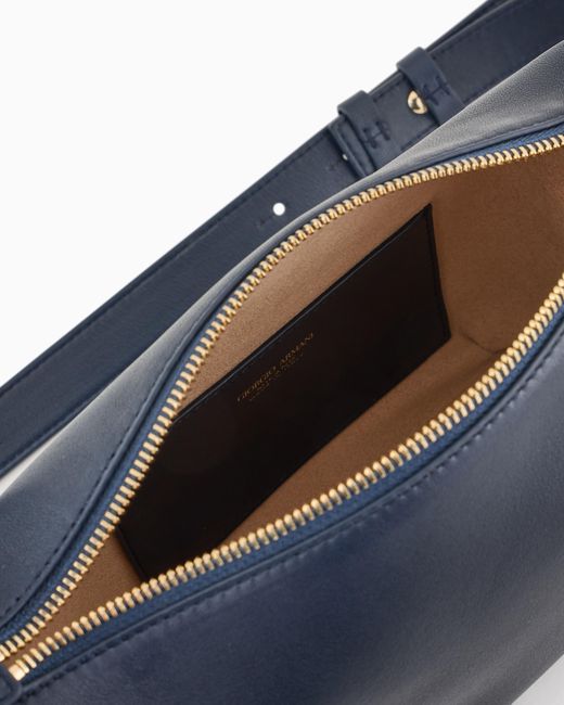 Giorgio Armani Blue Small La Prima Soft Hobo Bag