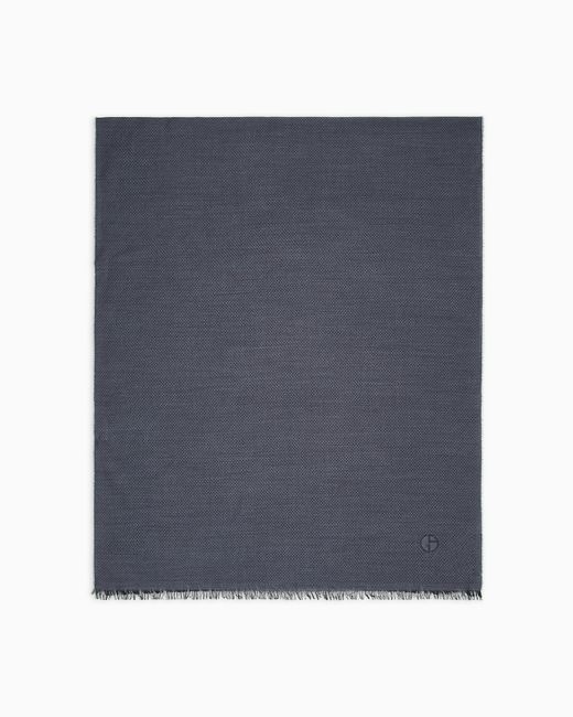 Giorgio Armani Blue Cashmere, Modal, Cotton And Silk Stole