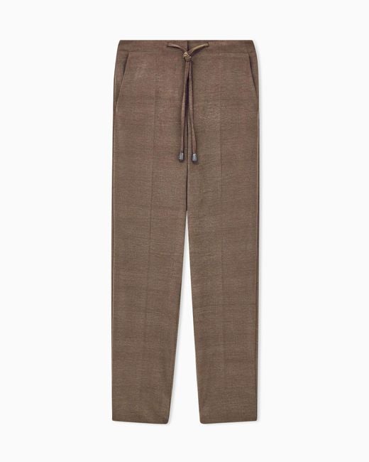 Giorgio Armani Brown Straight Trousers