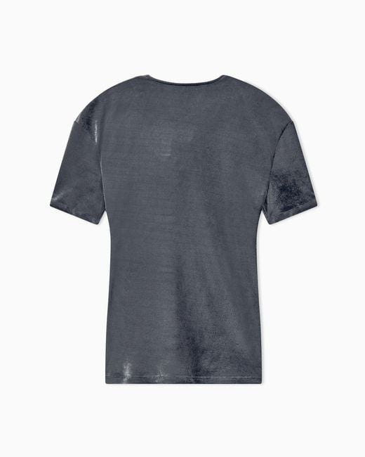 Giorgio Armani Blue Jumper Slim-Fit T-Shirt