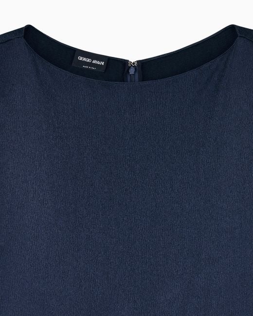 Giorgio Armani Blue Dress With Crew Neck