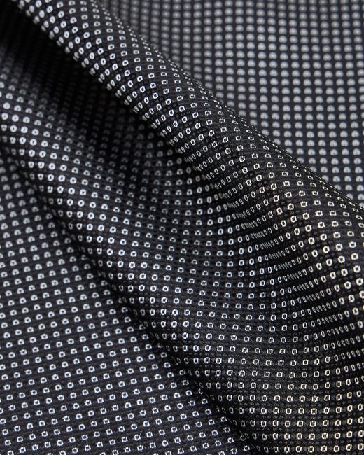Giorgio Armani Gray Geometric Silk Jacquard Pocket Square for men