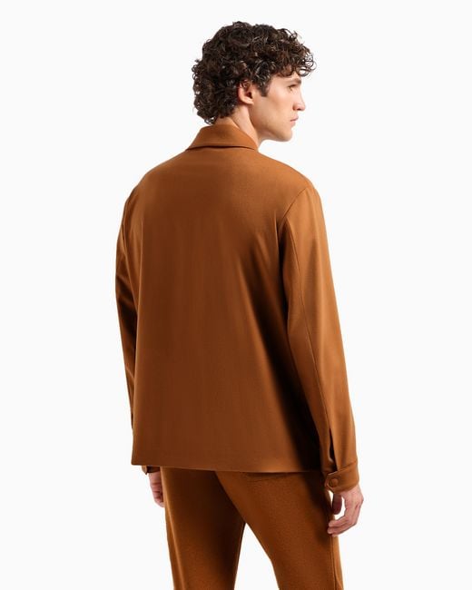 Giorgio Armani Brown Vicuña Shirt Jacket for men