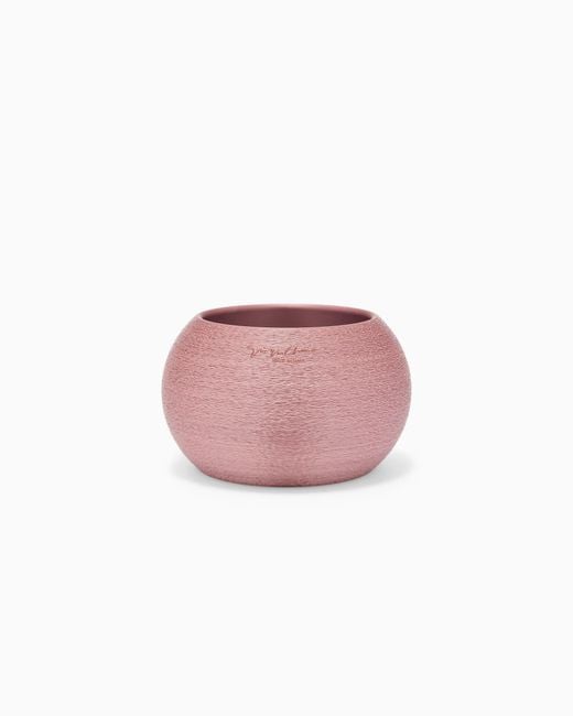 Giorgio Armani Pink Fabric-Effect Round Bracelet
