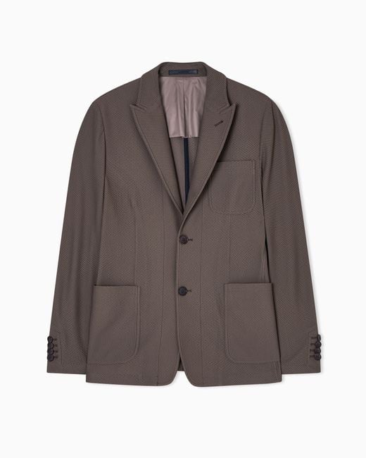 Giorgio Armani Natural Single-Breasted Jacket for men