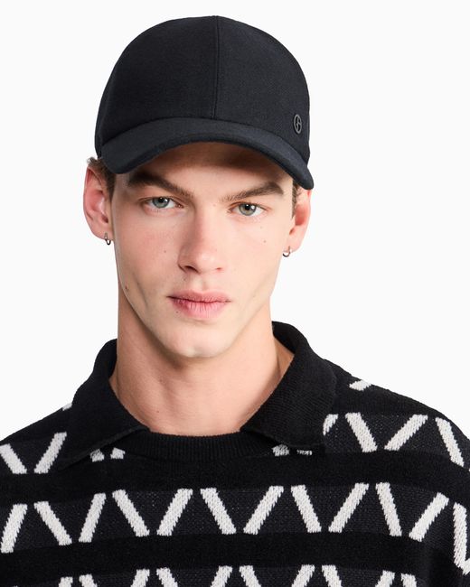 Cappello Baseball di Giorgio Armani in Black da Uomo