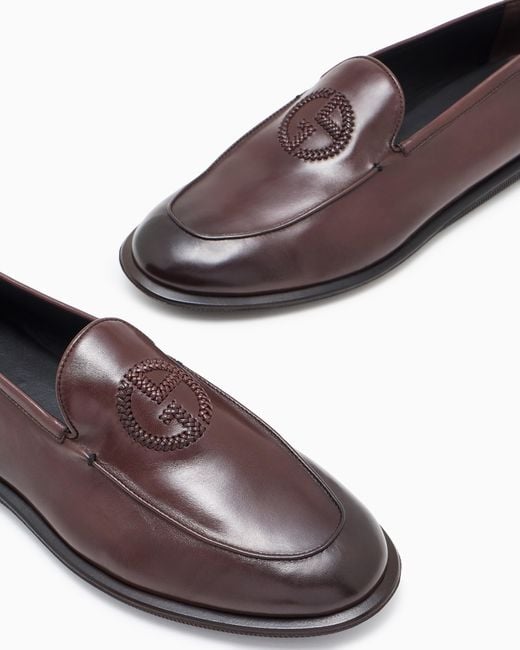Giorgio Armani Brown Slip-On Loafer for men