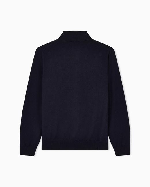 Giorgio Armani Blue Zipped Cardigan for men