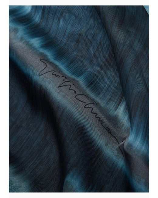 Giorgio Armani Blue Gradient Silk Stole