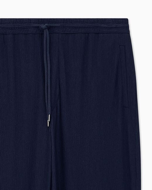 Giorgio Armani Blue Trousers Regular Fit for men