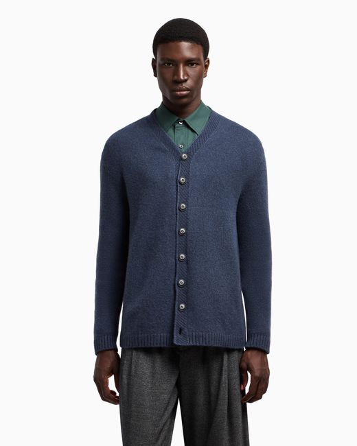 Cardigan di Giorgio Armani in Blue da Uomo