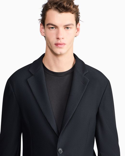 Giorgio Armani Blue Single-Breasted Jacket for men
