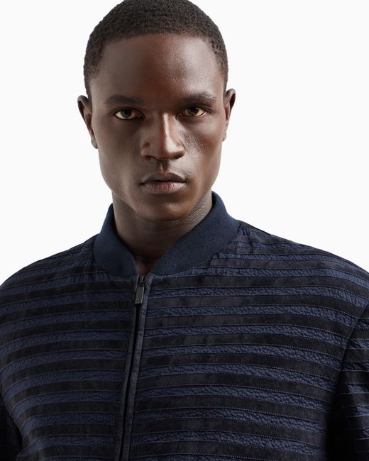 Blouson di Giorgio Armani in Blue da Uomo
