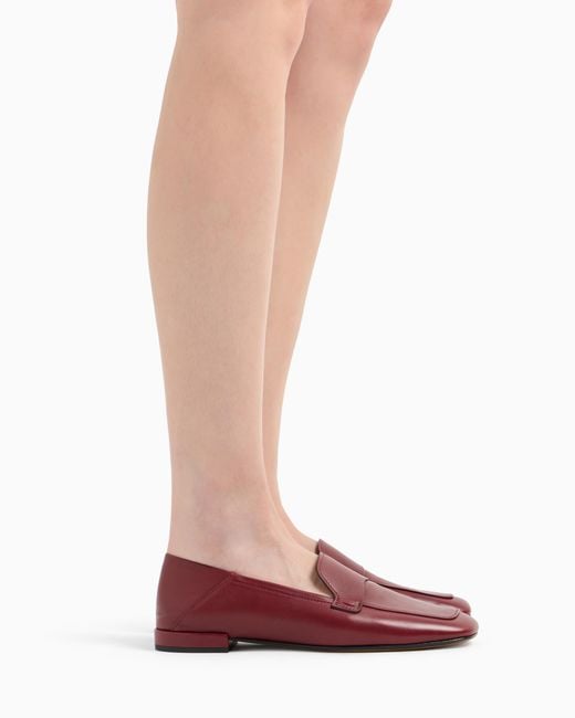 Giorgio Armani Red X 10 Corso Como Calfskin Loafers