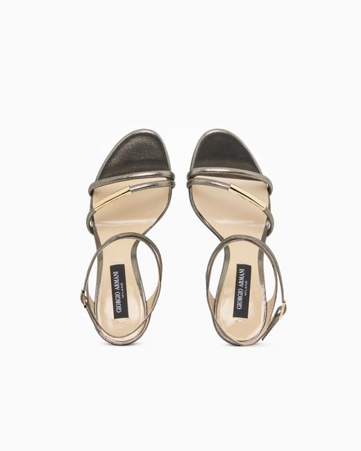 Giorgio Armani White Heeled Sandals