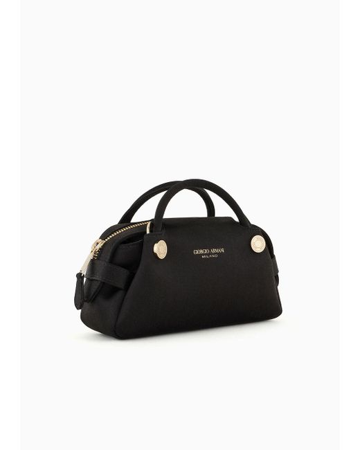 Giorgio Armani Black Satin Mini Handbag