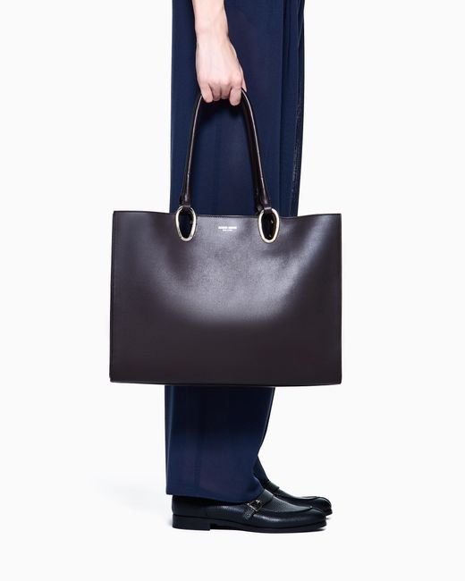 Giorgio Armani Blue Medium Shopper Bag
